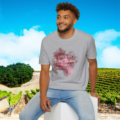 This Is My Wine Tasting Shirt (stain) Unisex Softstyle T-Shirt