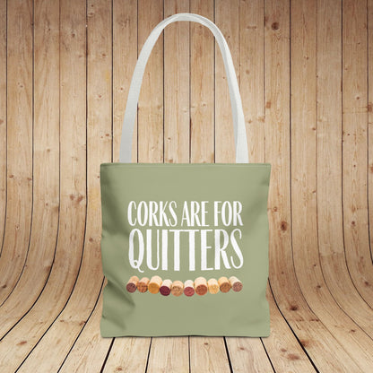 Corks Are For Quitters Personalized Tote Bag
