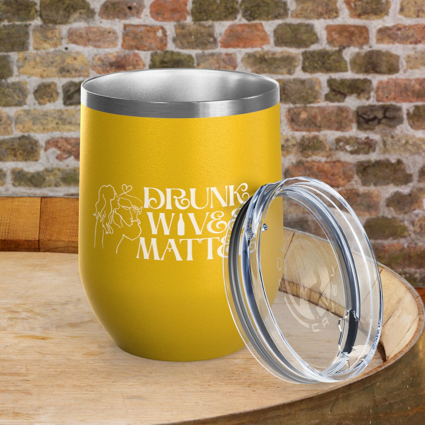Drunk Wives Matter Personalized 12oz Wine Tumbler