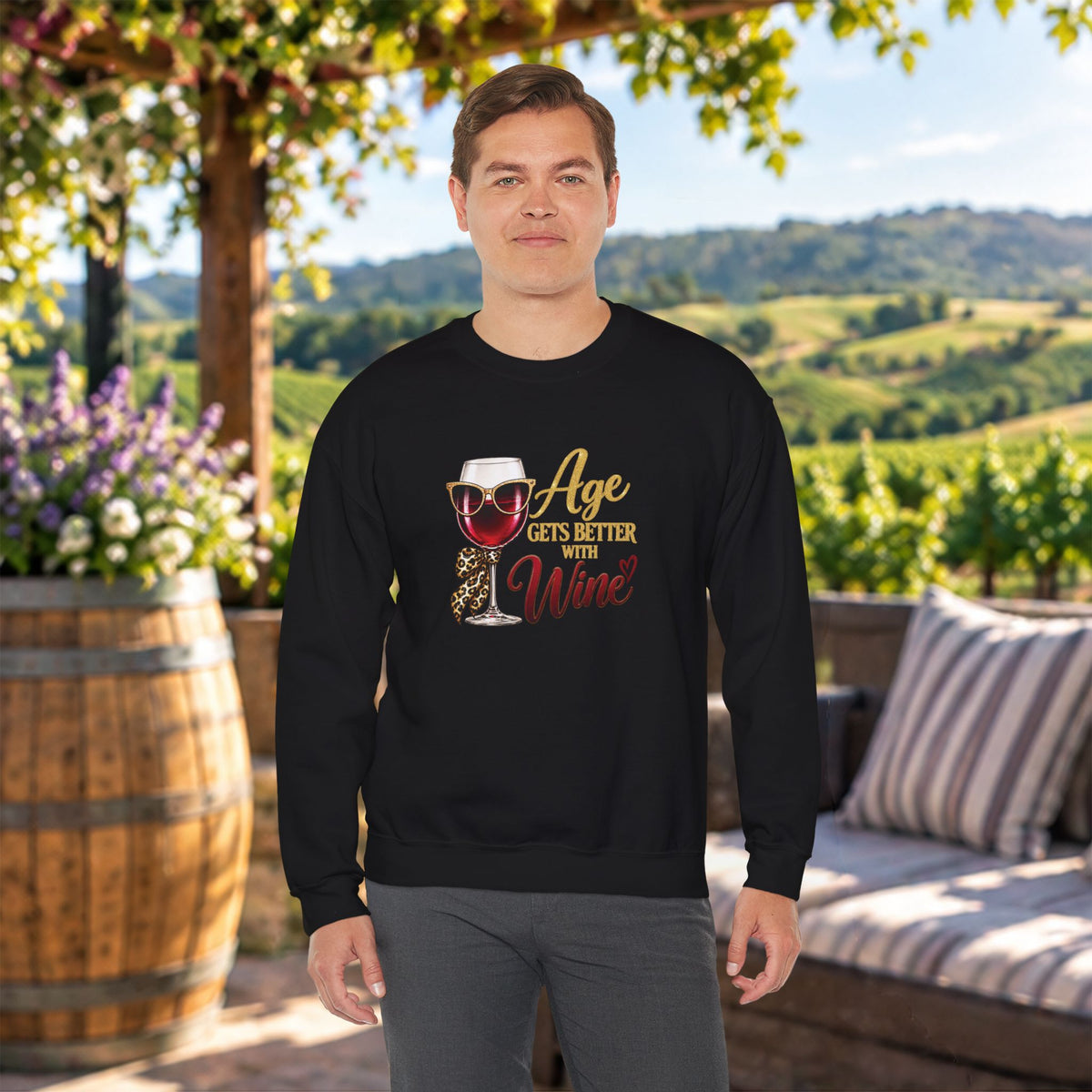 Age Gets Better With Wine Sweatshirt