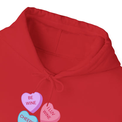 Wine Conversation Hearts Hoodie