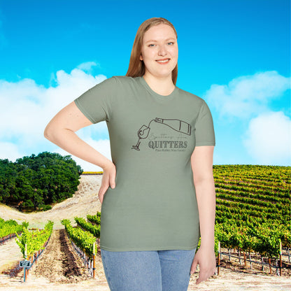 Spitters Are Quitters wine Unisex Softstyle T-Shirt