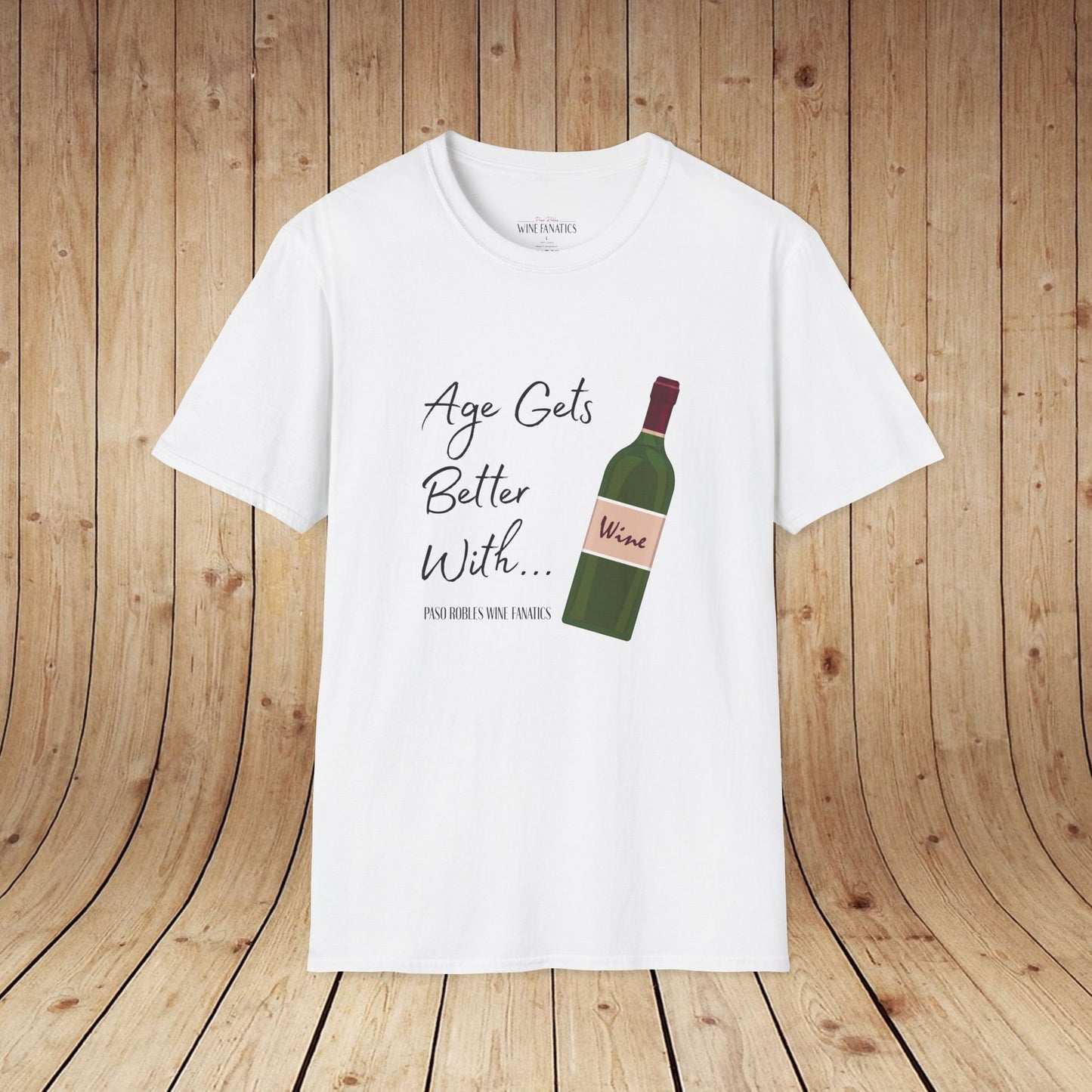 Age Gets Better With Wine Unisex Softstyle T-Shirt