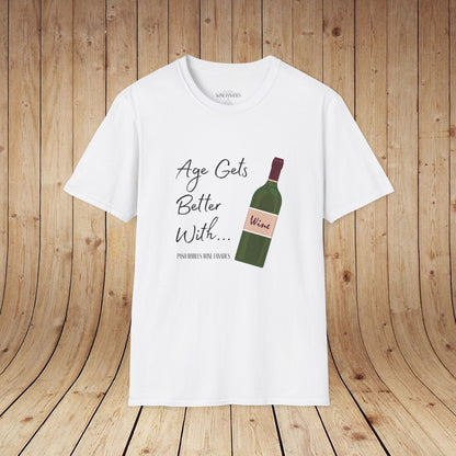 Age Gets Better With Wine Unisex Softstyle T-Shirt