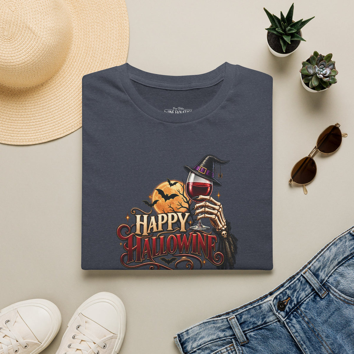 Let's Happy Hallowine Crewneck T-Shirt
