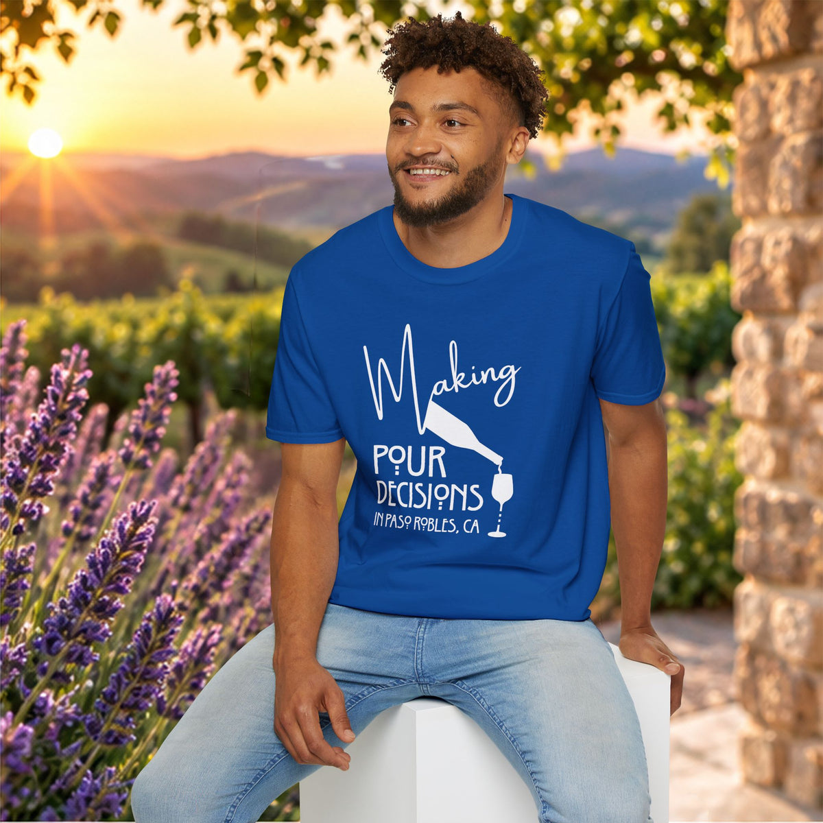 Making Pour Decisions In Paso Robles Crewneck T-Shirt