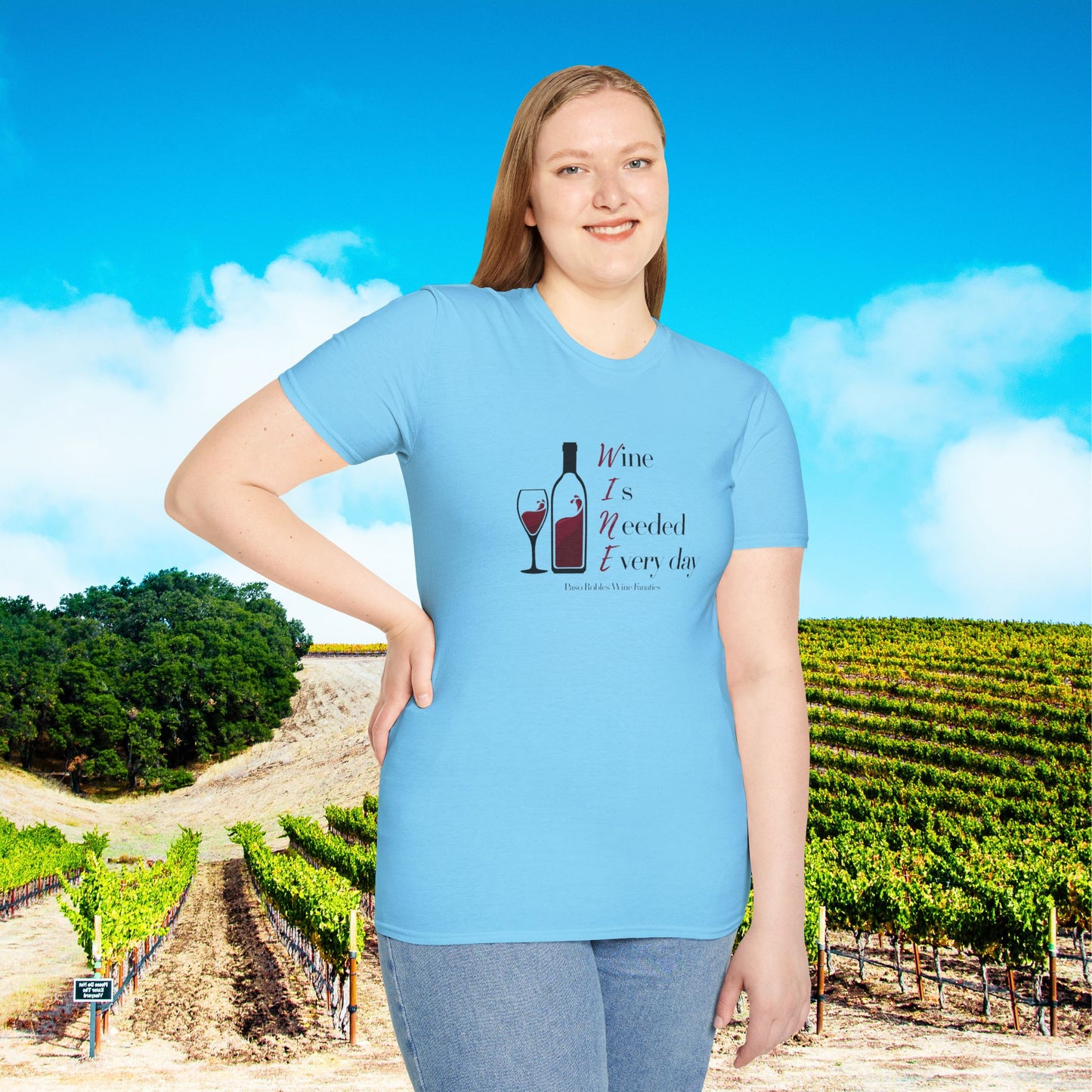 WINE Is Needed Everyday Unisex Softstyle T-Shirt