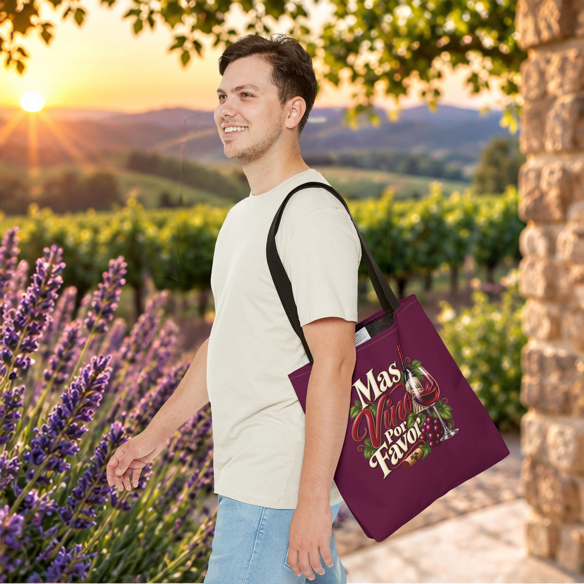Mas Vino Por Favor Tote Bag
