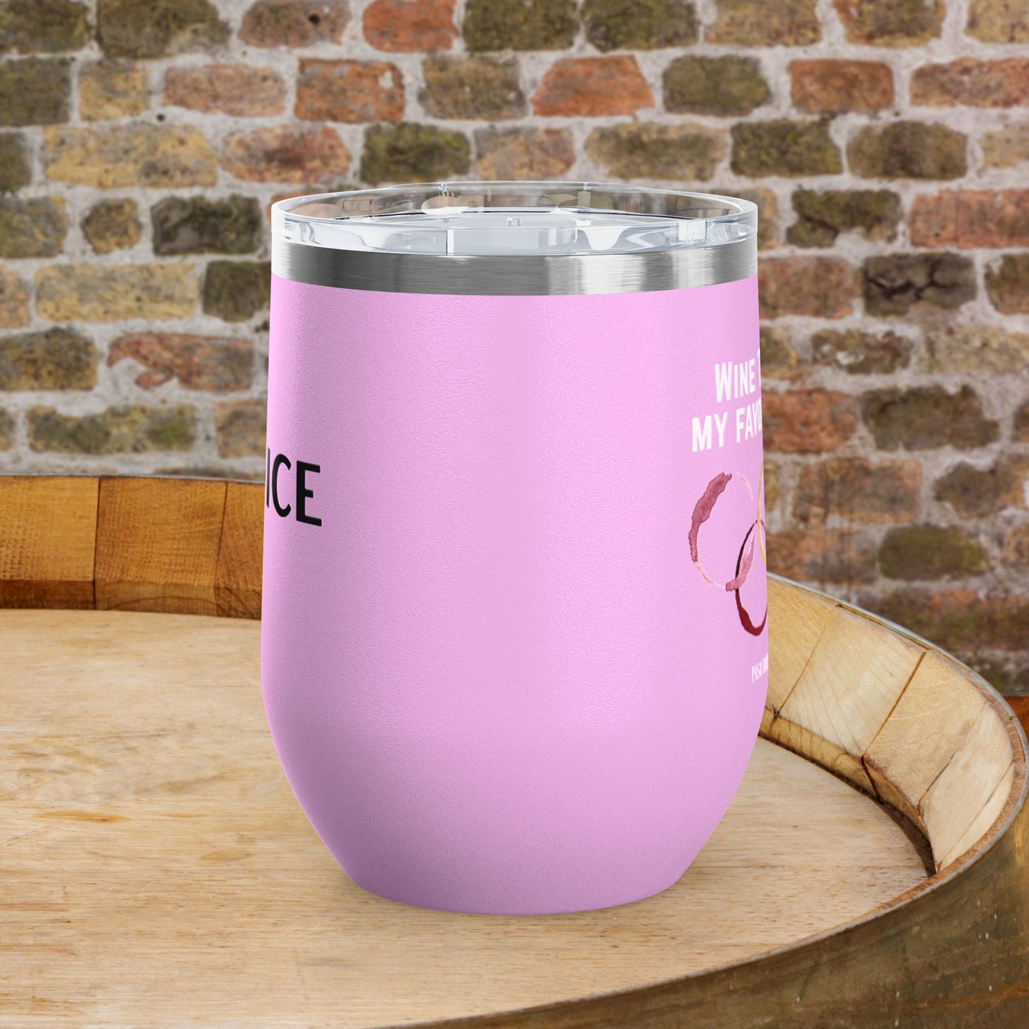 Wine Tasting Is My Favorite Sport Personalized 12oz Wine Tumbler
