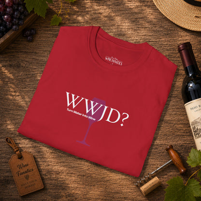 WWJD? Turn Water Into Wine Crewneck Tee