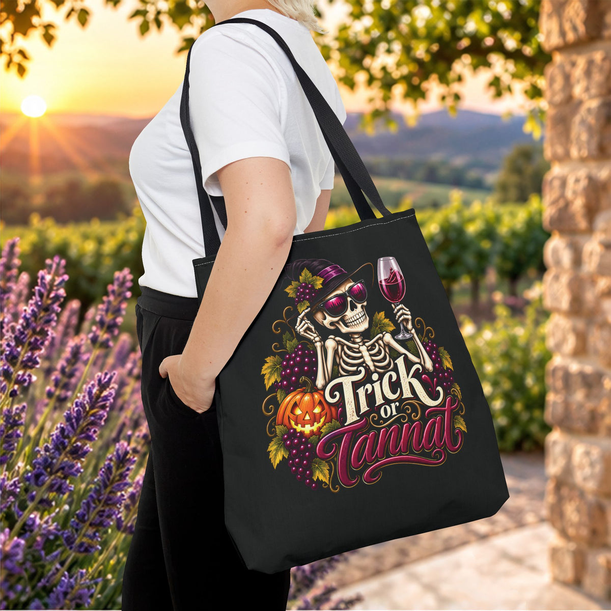 Trick Or Tannat Personalized Tote Bag