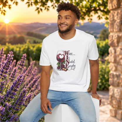 WINE Is Needed Every Day Crewneck T-Shirt