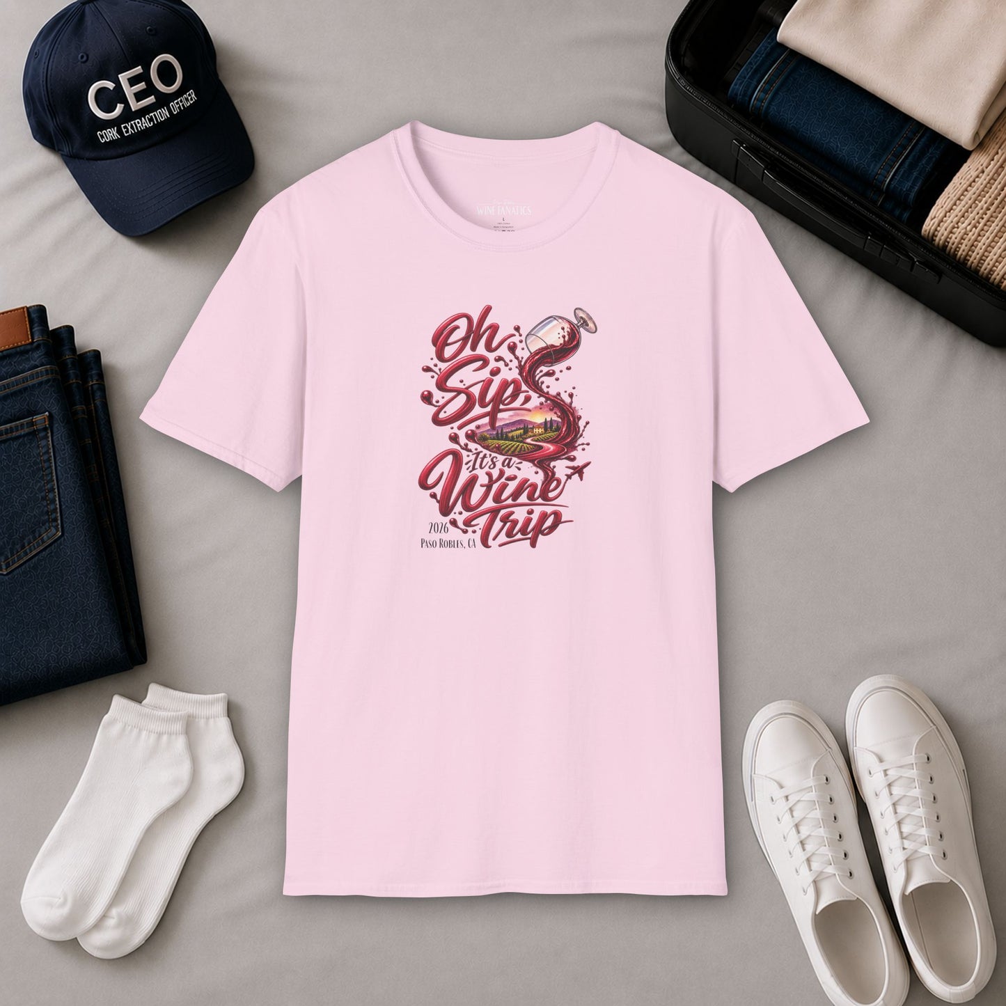 Oh Sip It's A Wine Trip Personalized Crewneck Tee