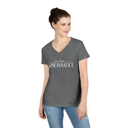 Paso Robles Wine Fanatics Logo Ladies V-Neck Tee