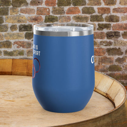 Wine Tasting Is My Favorite Sport Personalized 12oz Wine Tumbler