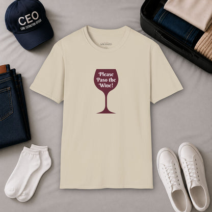 Please Paso The Wine Crewneck Tee