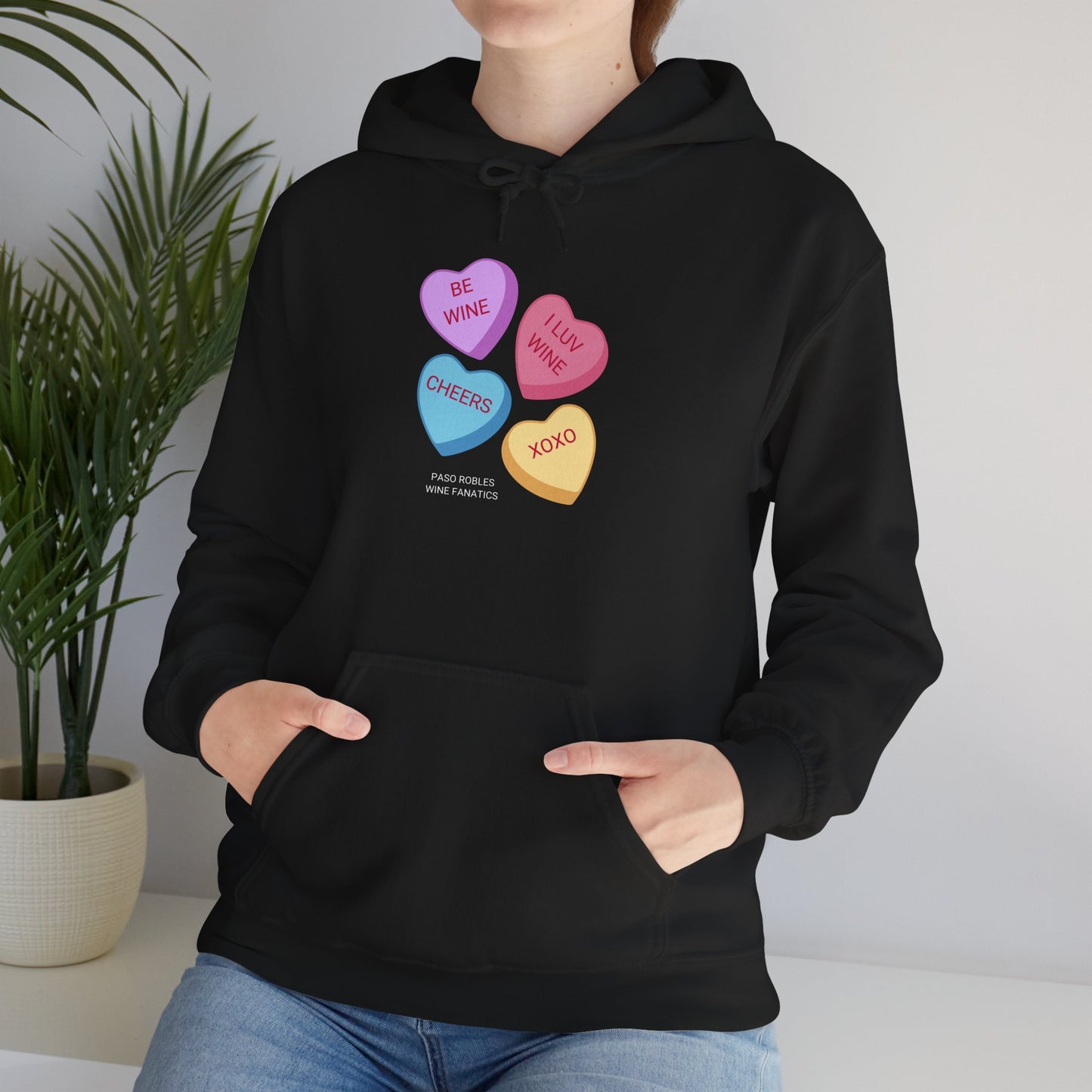 Wine Conversation Hearts Hoodie