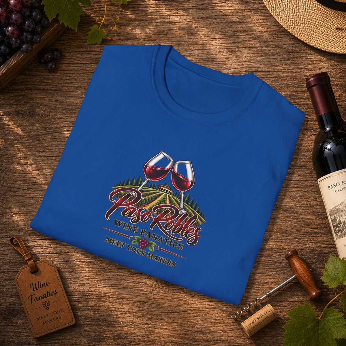 Paso Robles Wine Fanatics Meet Your Makers Crewneck T-Shirt