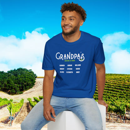 Grandpa's Reason To Wine Personalized T-Shirt