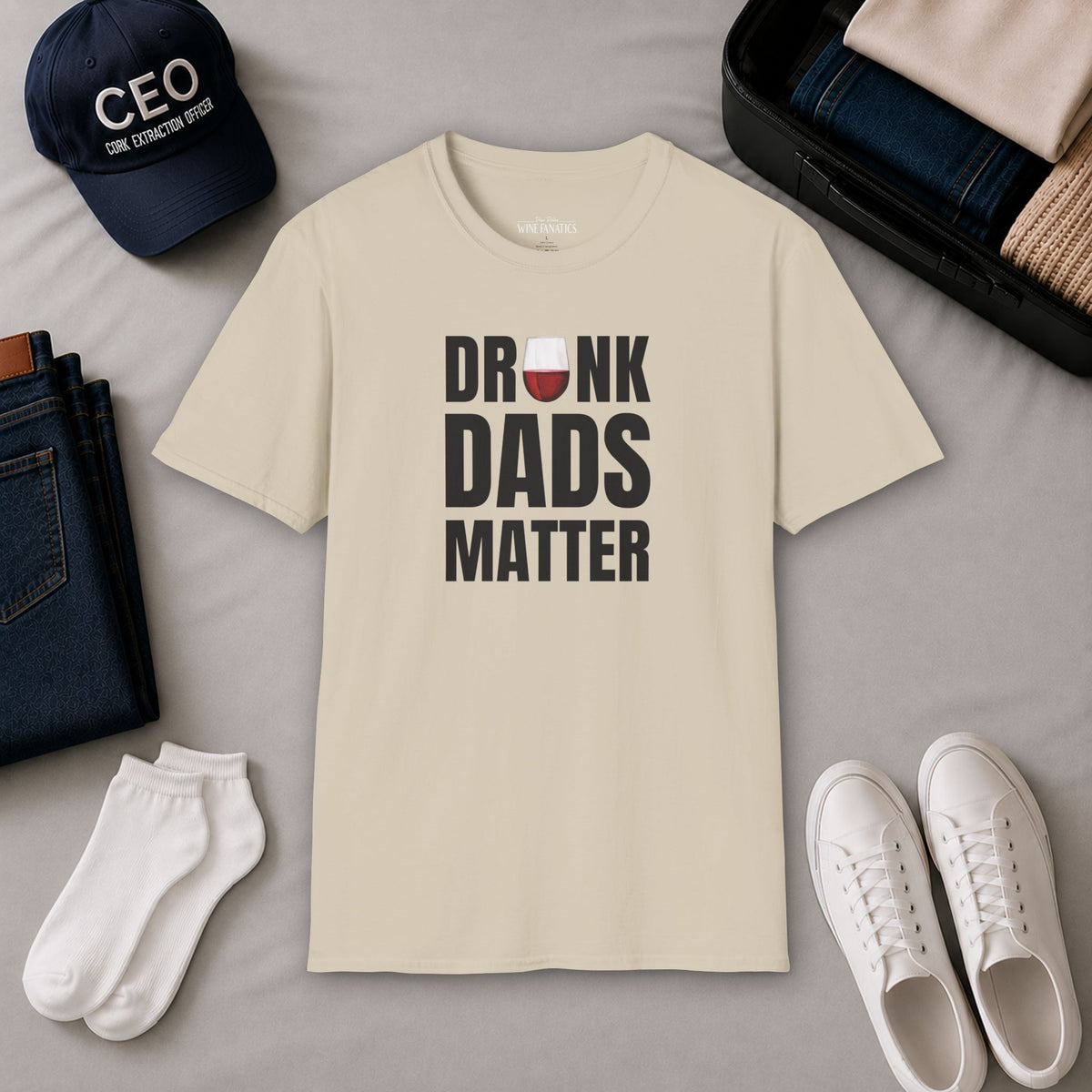 Drunk Dads Matter Crew Neck T-Shirt