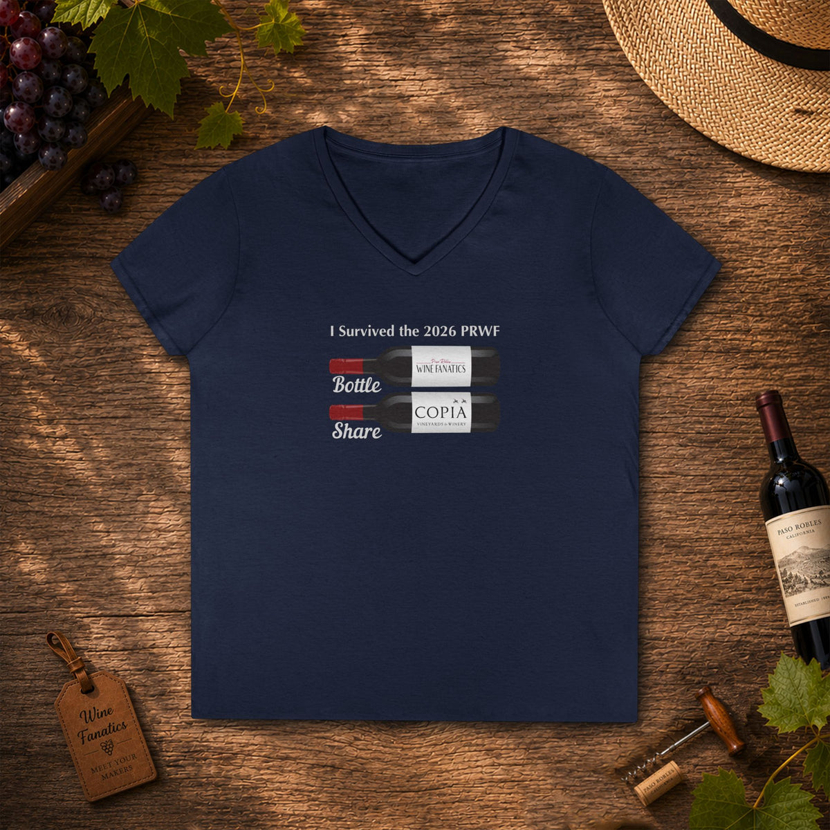 PRWF 2026 Bottle Share Ladies V-Neck T-Shirt