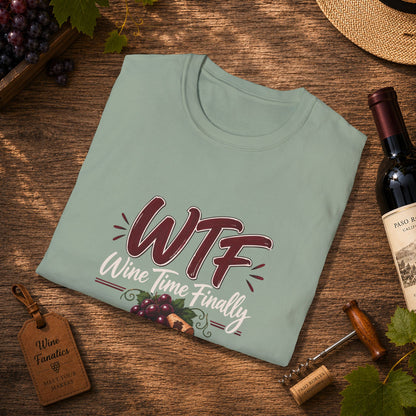 WTF Wine Tasting Finally Crewneck T-Shirt