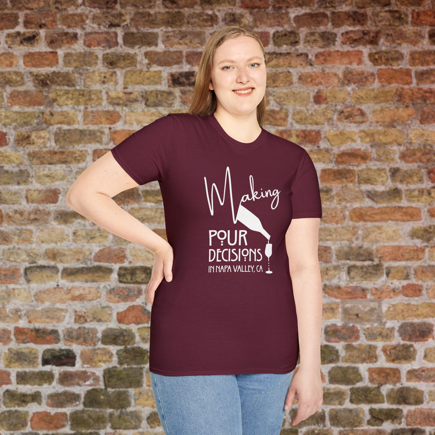 Napa Valley - Making Pour Decisions Crew Neck Tee
