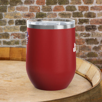 'MERICA Independence Day Personalized 12oz Wine Tumbler