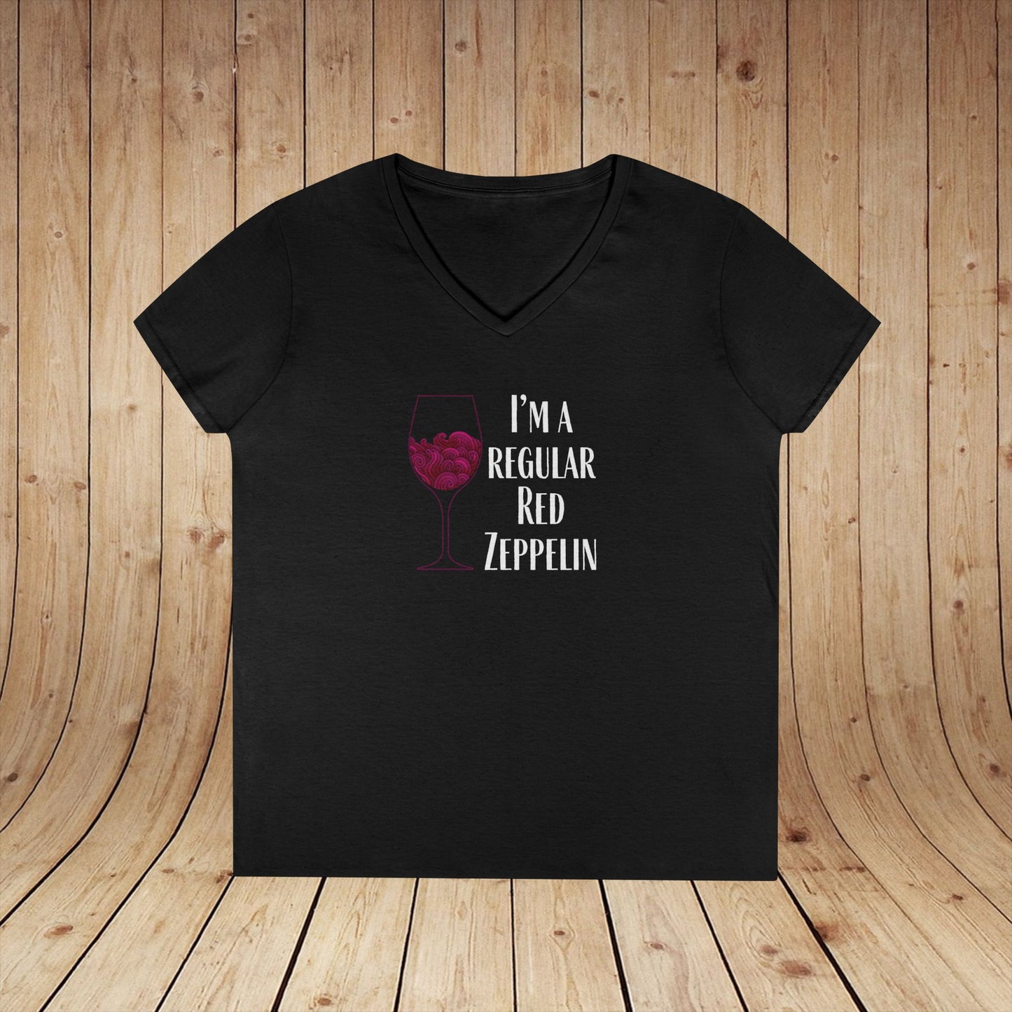 I'm A Regular Red Zeppelin Ladies V-Neck Tee
