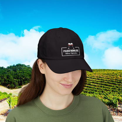 Paso Robles Wine Fanatics Toast Embroidered White Banner Cap