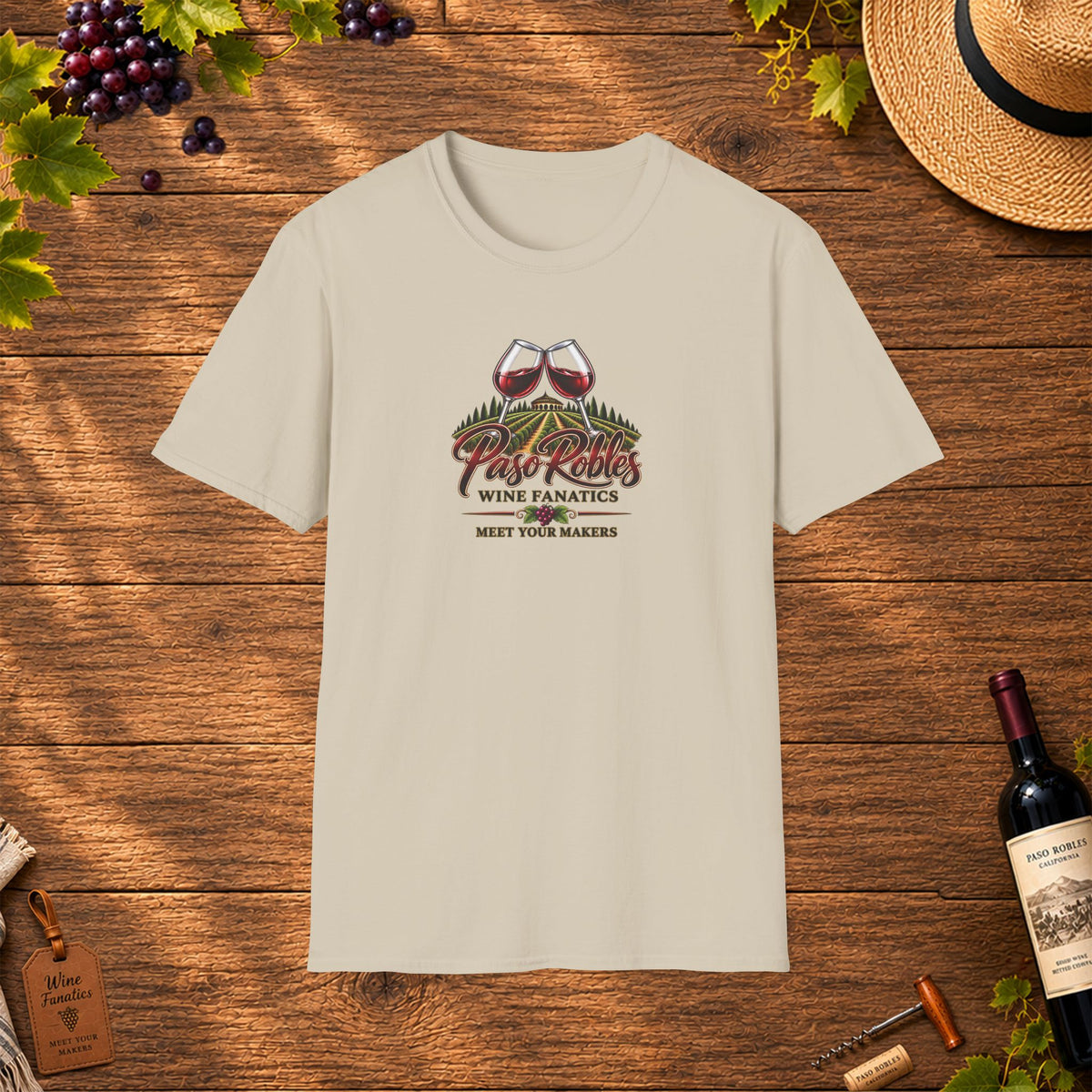 Paso Robles Wine Fanatics Meet Your Makers Crewneck T-Shirt