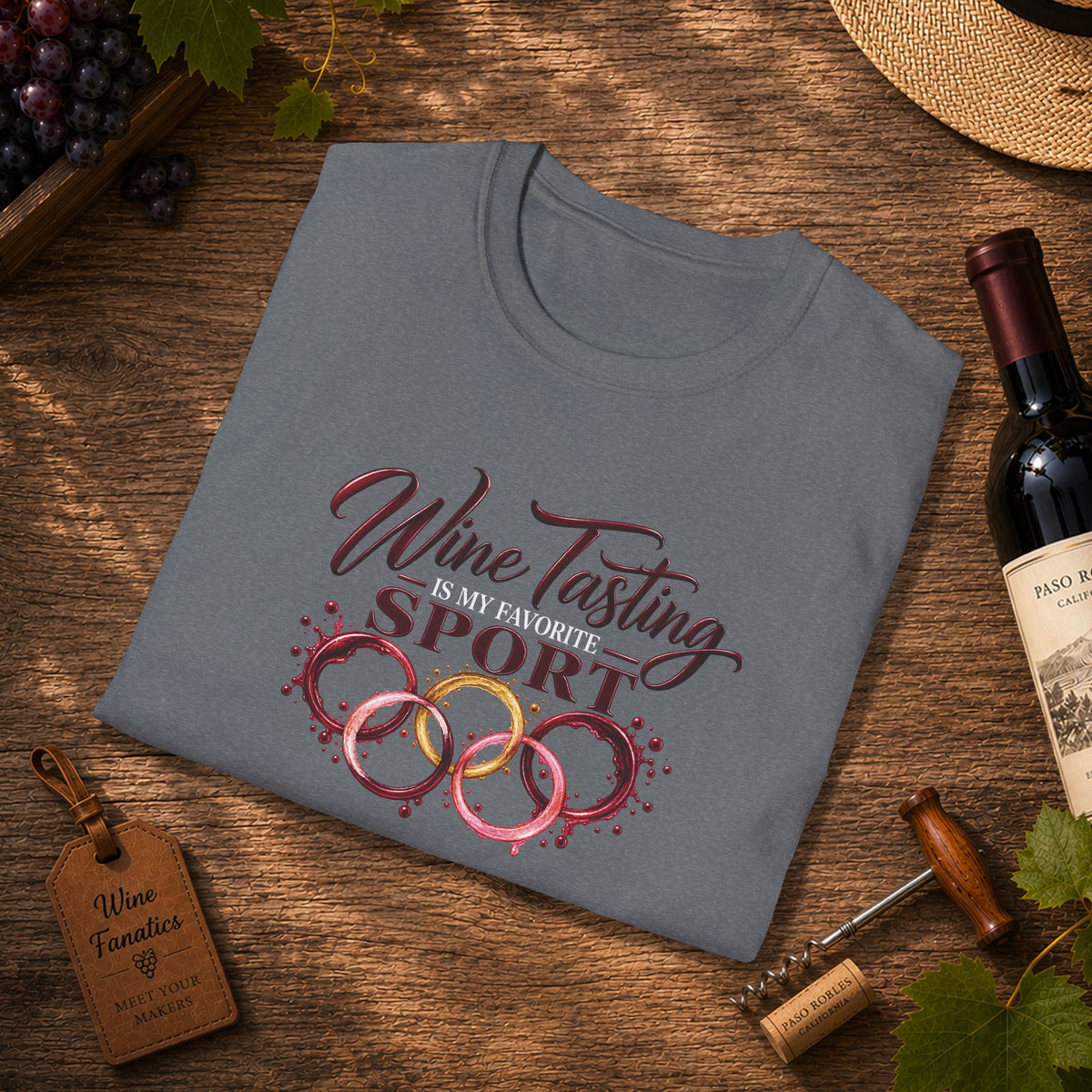 Wine Tasting Is My Favorite Sport Crewneck T-Shirt