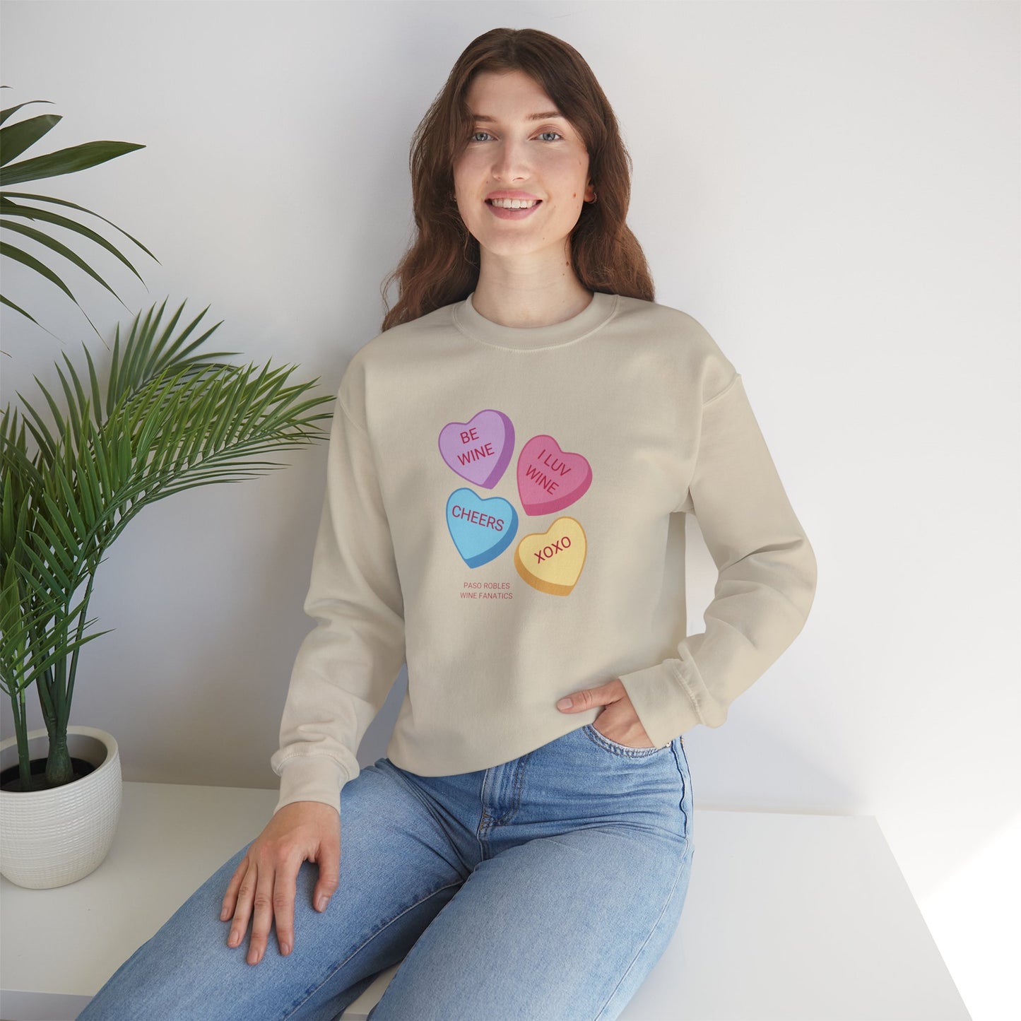 Wine Conversation Hearts Sweatshirt