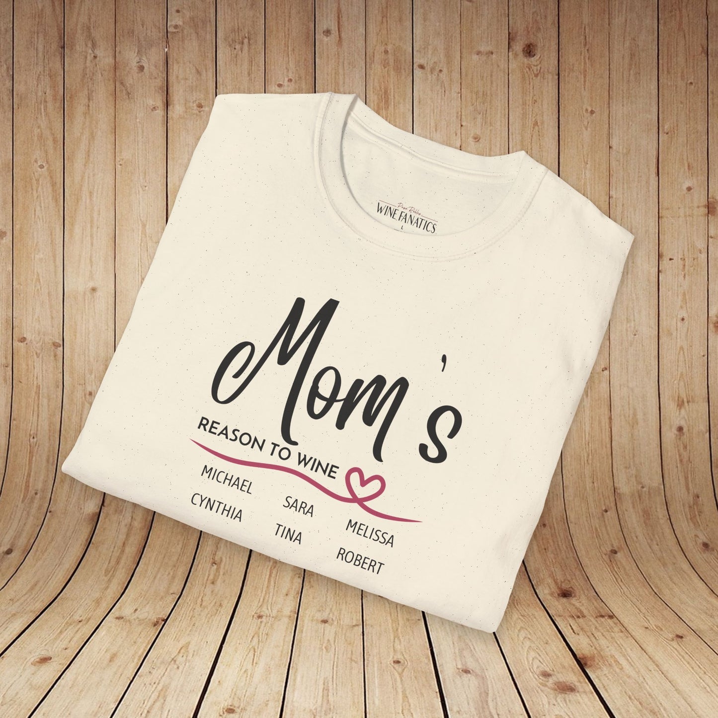 Mom's Reason To Wine Personalized Tee