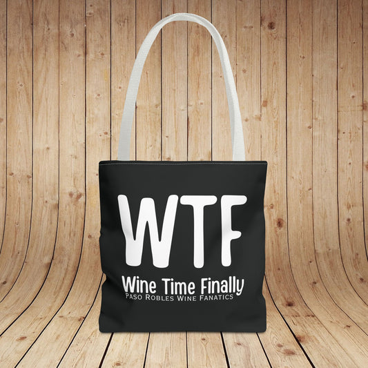 WTF Wine Time Finally Tote Bag