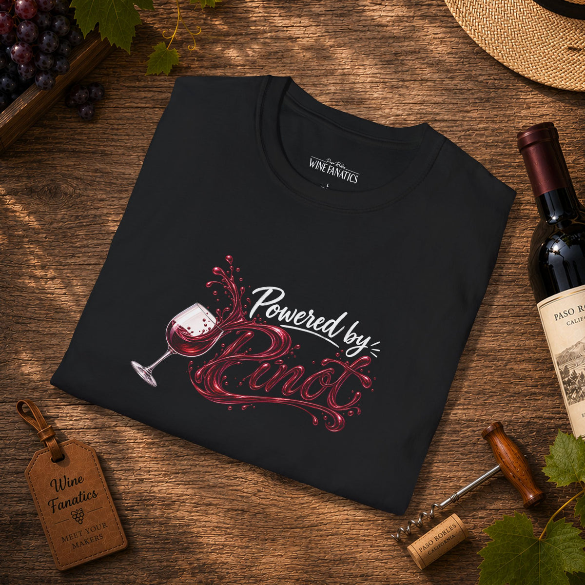 Powered By Pinot Crewneck T-Shirt