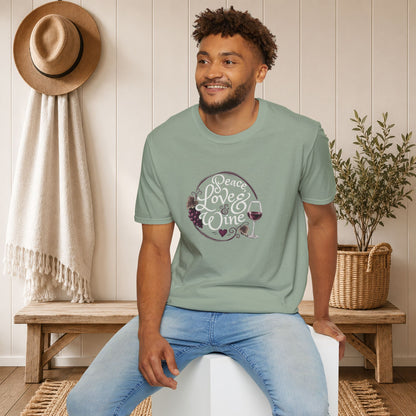 Peace, Love & Wine Crewneck Tee