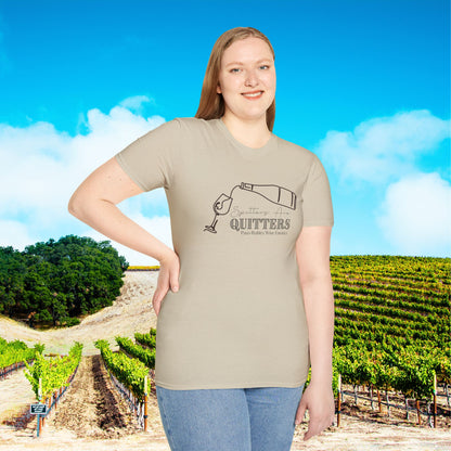 Spitters Are Quitters wine Unisex Softstyle T-Shirt