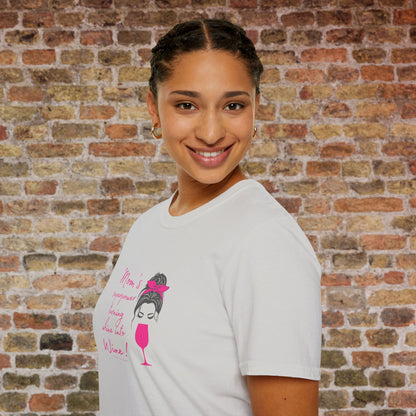 Mom's superpower, turning whine into Wine! Crewneck Tee