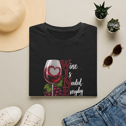 WINE Is Needed Every Day Crewneck T-Shirt