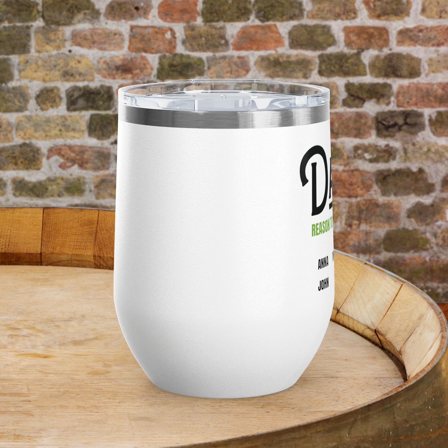 Dad's Reason To Wine Personalized Wine Tumbler
