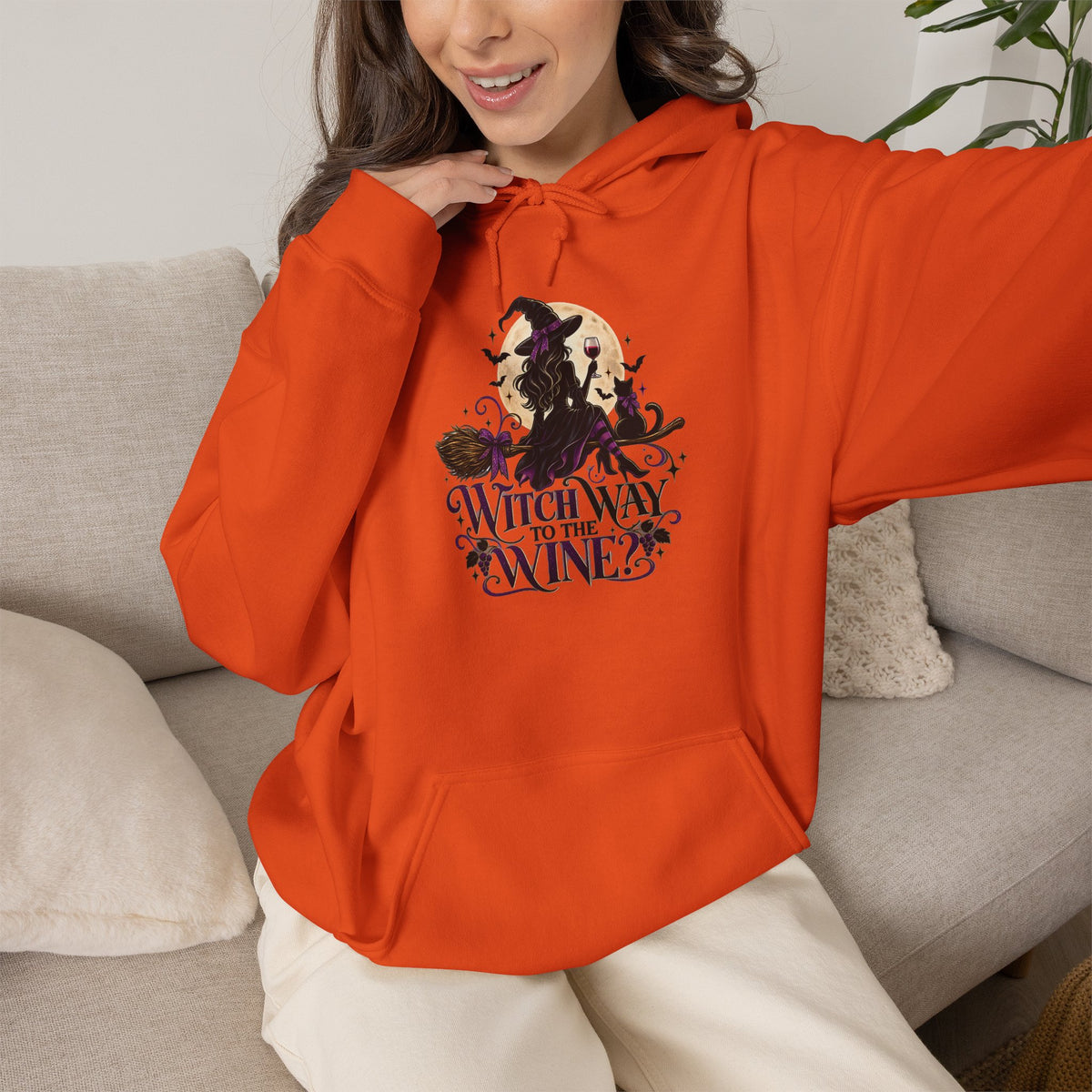 Witch Way To The Wine Hoodie