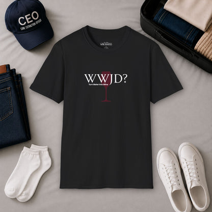 WWJD? Turn Water Into Wine Crewneck Tee
