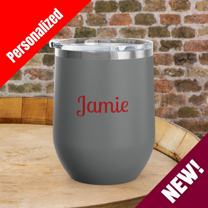 Chill The 4th Out Personalized 12oz Wine Tumbler