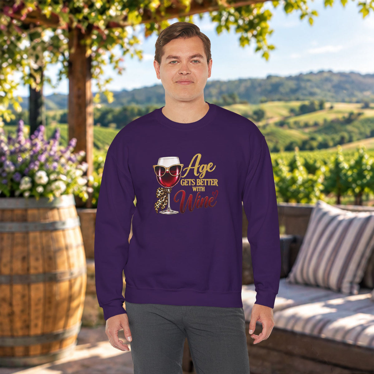 Age Gets Better With Wine Sweatshirt