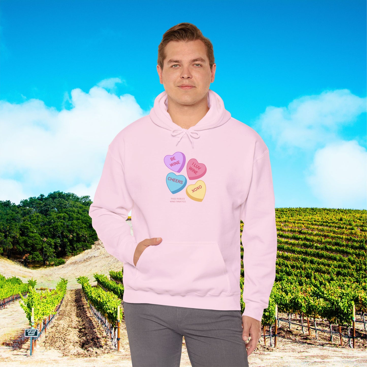 Wine Conversation Hearts Hoodie