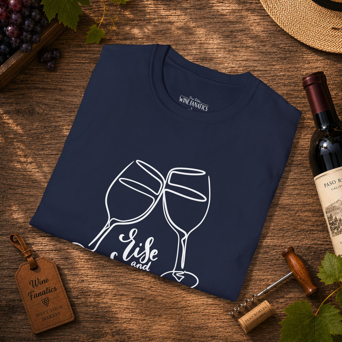 Rise & Wine Crewneck Tee