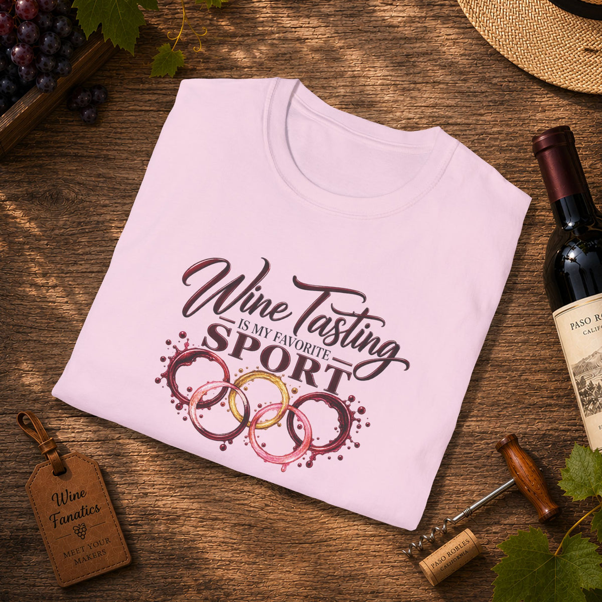 Wine Tasting Is My Favorite Sport Crewneck T-Shirt