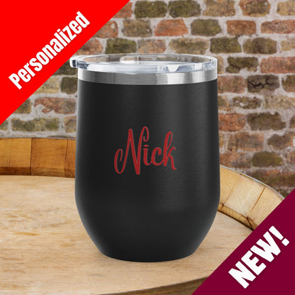 Red Wine & Blue Independence Day Personalized 12oz Wine Tumbler