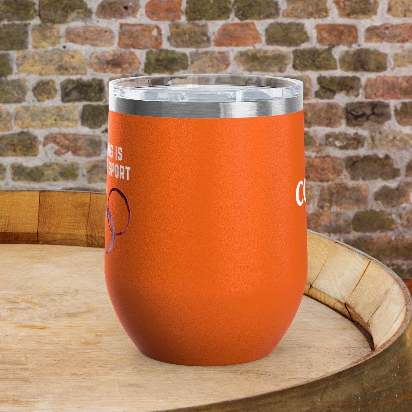 Wine Tasting Is My Favorite Sport Personalized 12oz Wine Tumbler